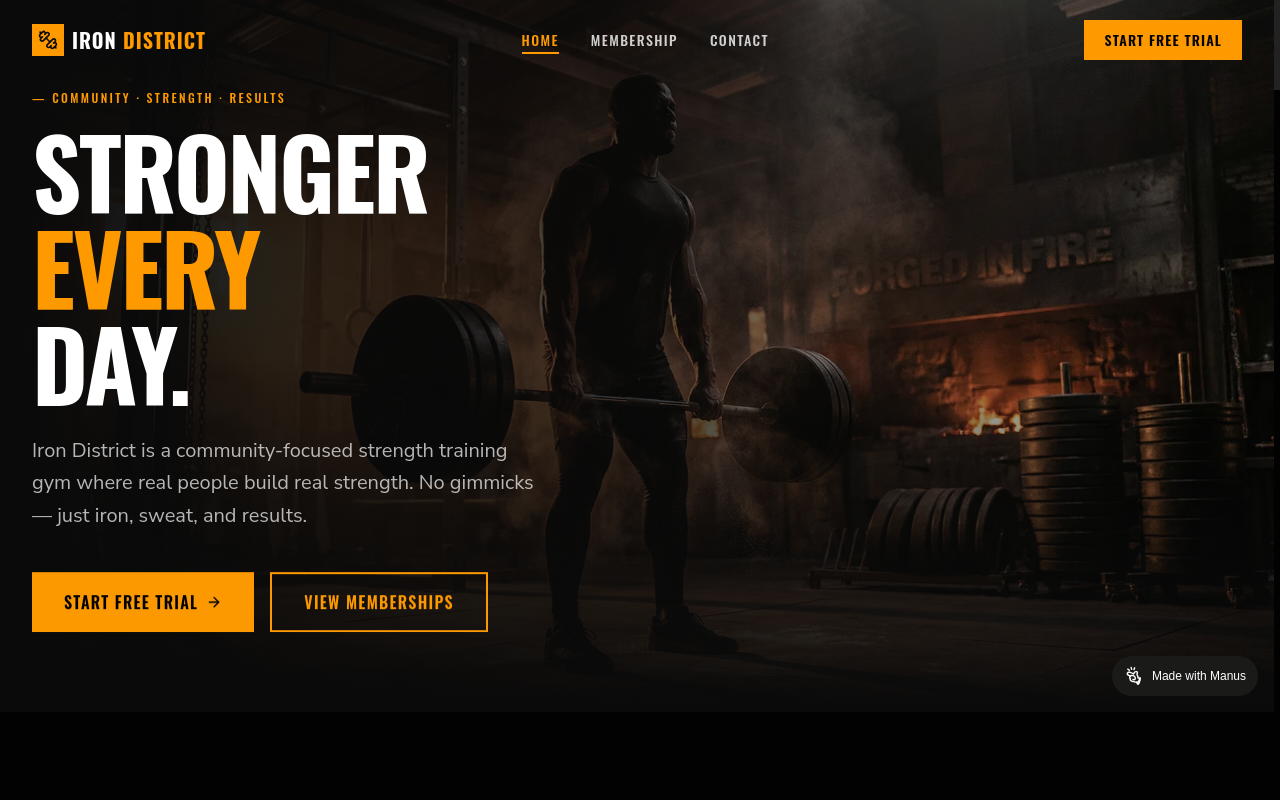 Gym Website Demo